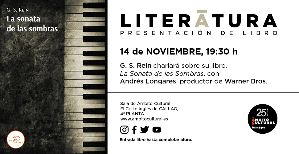 Presentación del libro ´La sonata de las sombras´, de G.S. Rein